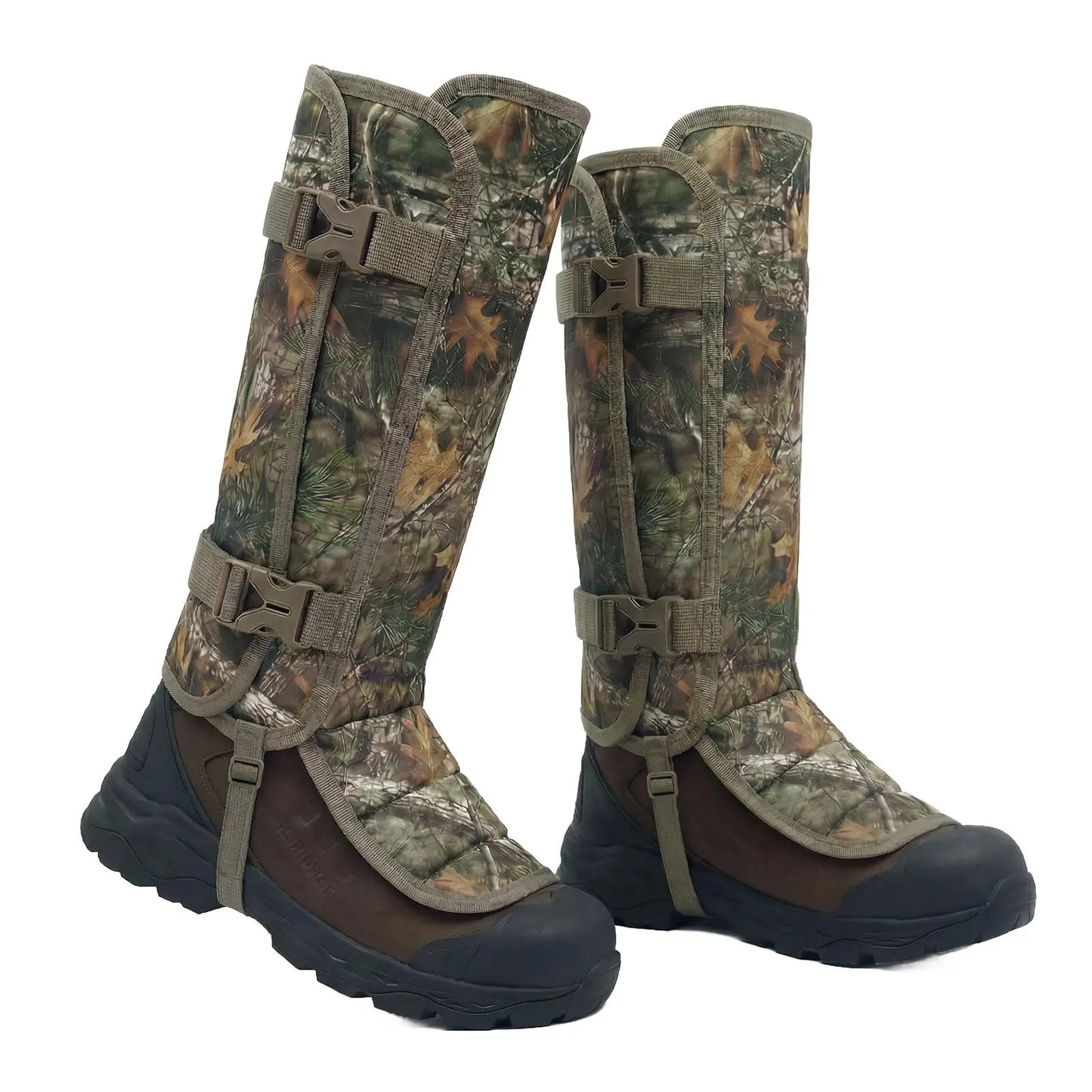 Snake Gaiters Waterproof Leg Guards with 12 PE Boards Adjustable Buckles Camo Armor for Hunting Hiking Trekking Snake Bite Proof