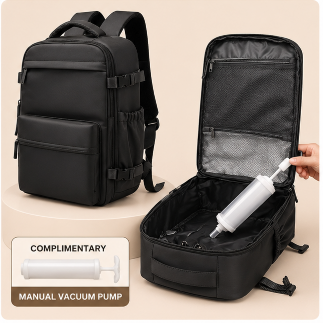 Travel Backpack with Vacuum Compression