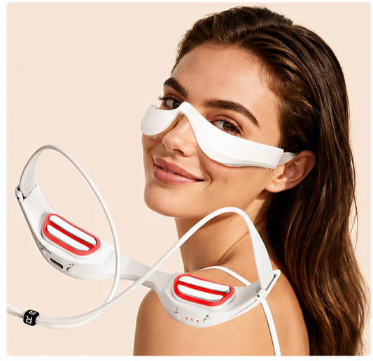 Electric 3D Eyes Massager EMS Eye Massage Glasses Red Light Eye Care Lighten Dark Circles Eye Relax Massager