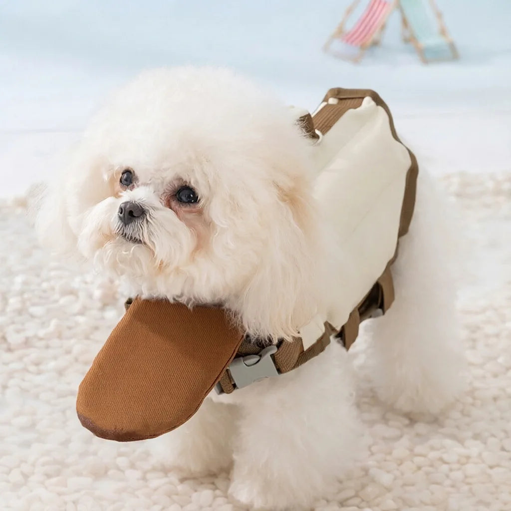 Dog Life Jacket with Rescue Handle, Pet Swimming Vest with Chin Float, Adjustable Breathable Safety Vest for Small Medium Dogs