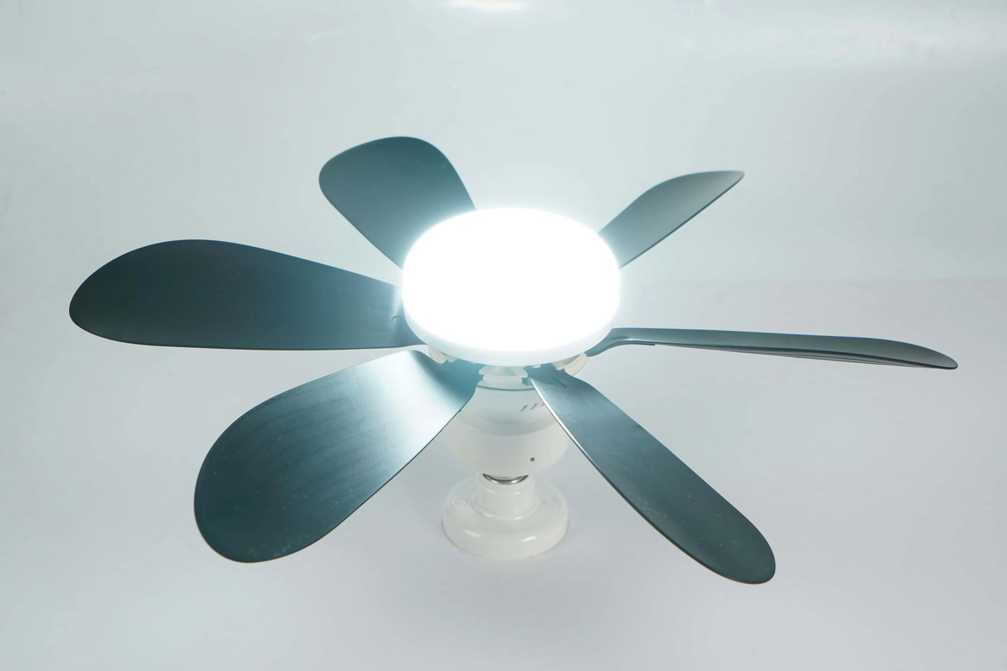 Socket Fan Light with Remote, 20.5in Small Ceiling Fan with LED, E26/27 Cordless Light Screw Fan for Kitchen Bedroom, Small Room