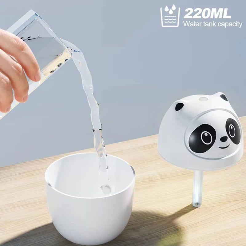 Mini Air Humidifier Cute Panda Aroma Oil Diffuser With Night Light USB Chargeable Cool Mist Sprayer Plants Purifier Humificador (Copy)