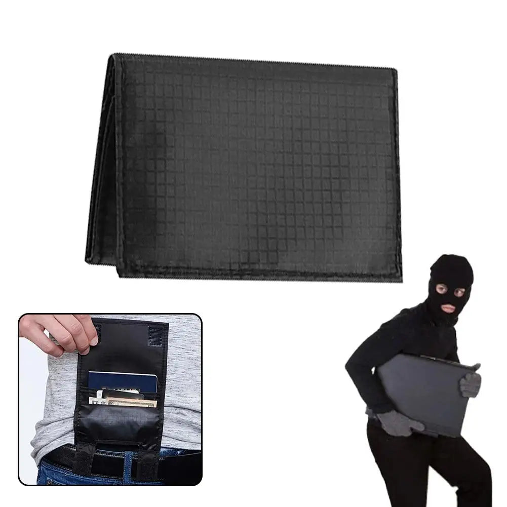 Slim Anti Theft Hidden Waist Pouch Portable Travel Money Belt Wallet Under Clothes Secure Storage For Cash ID Cards Passport