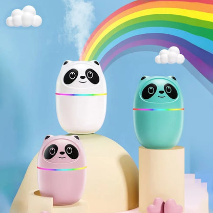 Mini Air Humidifier Cute Panda Aroma Oil Diffuser With Night Light USB Chargeable Cool Mist Sprayer Plants Purifier Humificador (Copy)