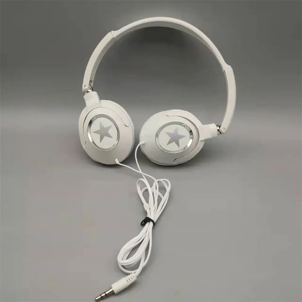 Sound Wired Headphones Over Ear Headset Bass HiFi Sound Music Stereo Earphones Flexible Adjustable Headset For PC Mobile