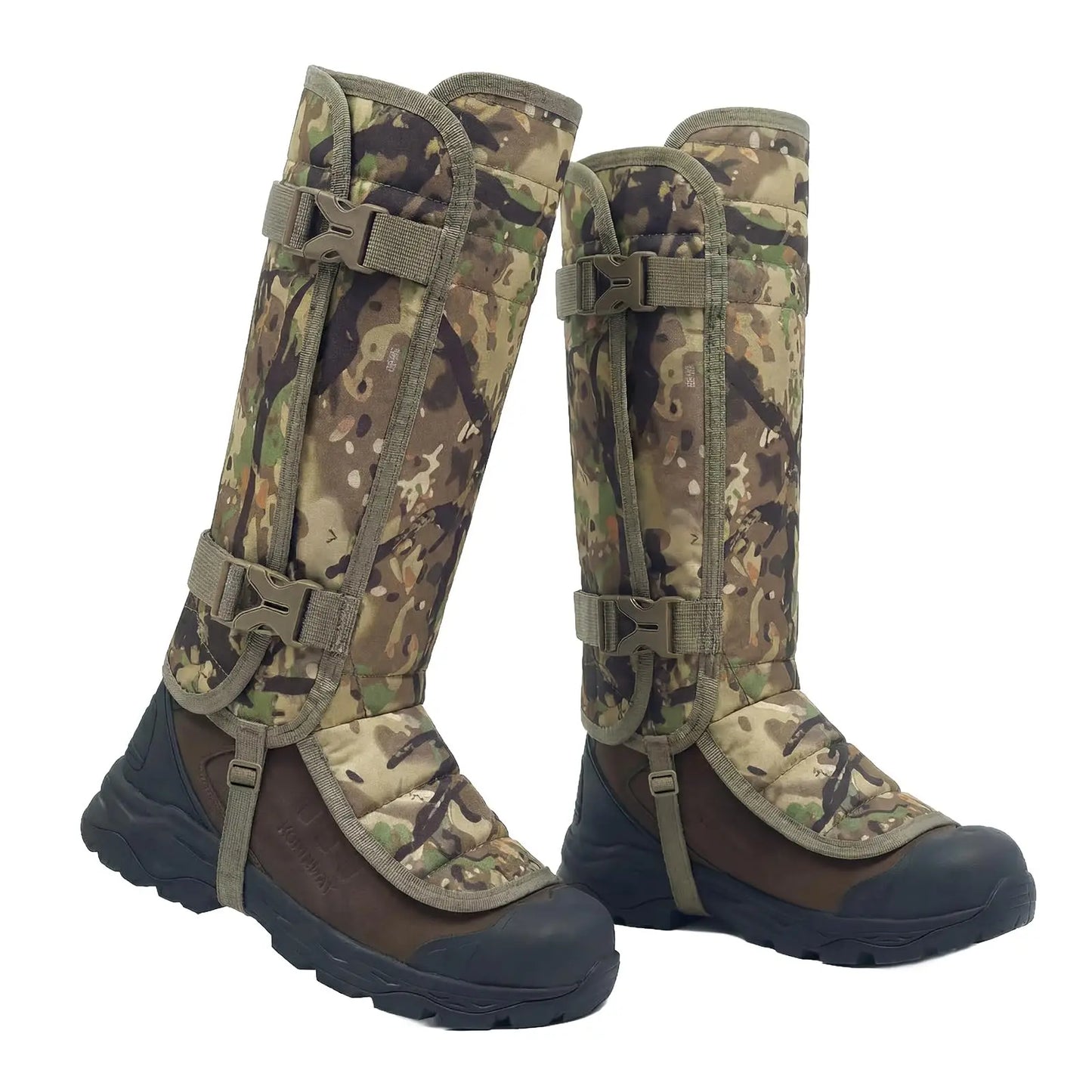 Snake Gaiters Waterproof Leg Guards with 12 PE Boards Adjustable Buckles Camo Armor for Hunting Hiking Trekking Snake Bite Proof