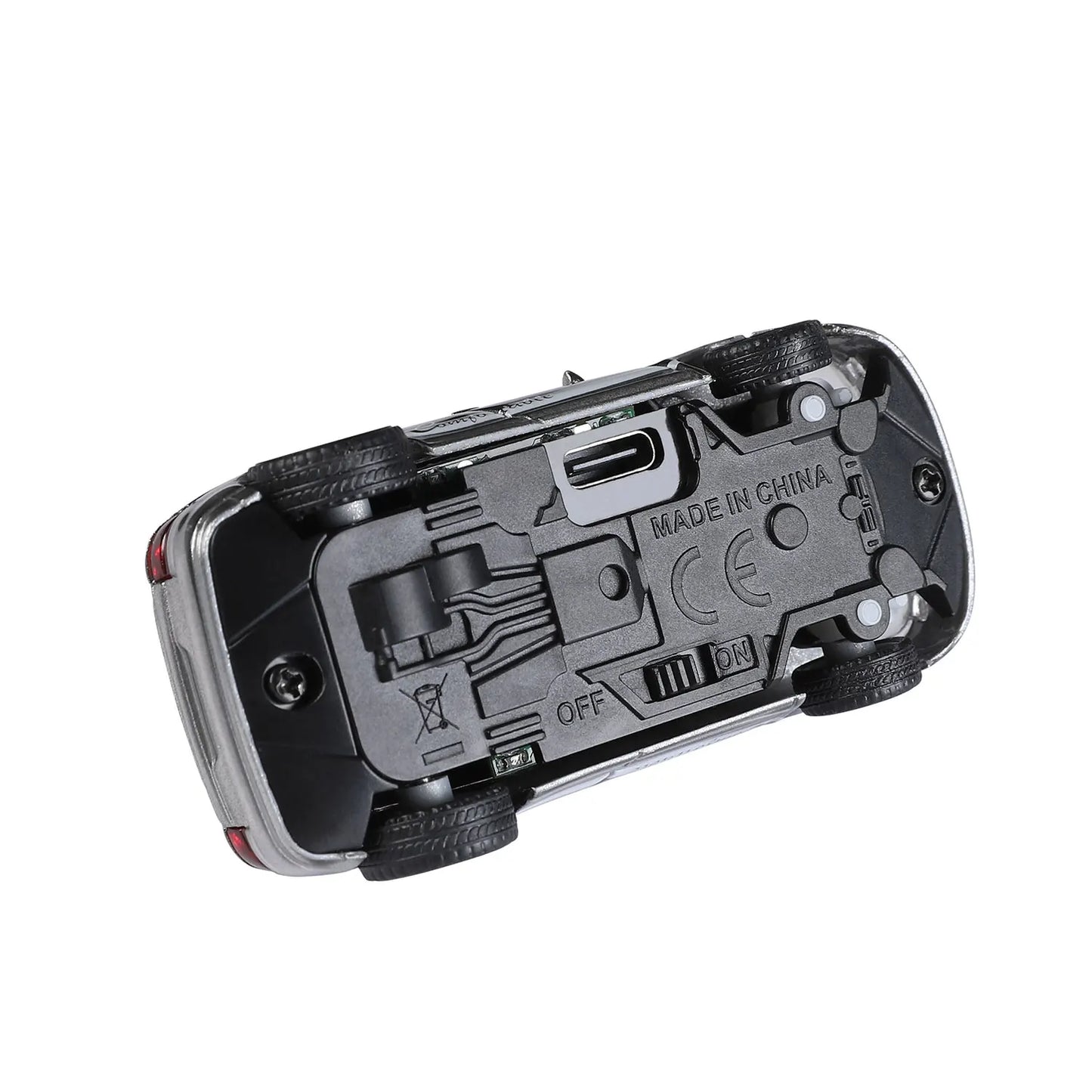 1:64 FPV RC Car with 720P HD Camera, 2.4G WiFi APP Control, Full Proportional Steering & Throttle, Gyro Stabilizer, Silver Gray