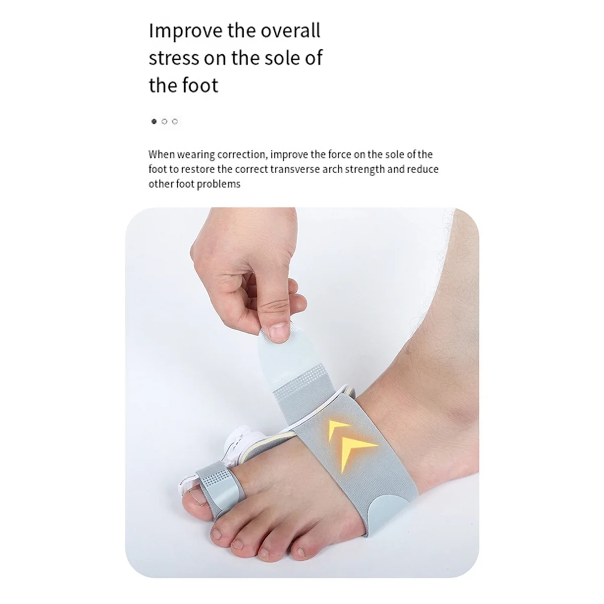 A42F  Bunion Corrector for Women Men, Adjustable Knob Double Correction Separator for Splints Hammer Toe Straightener