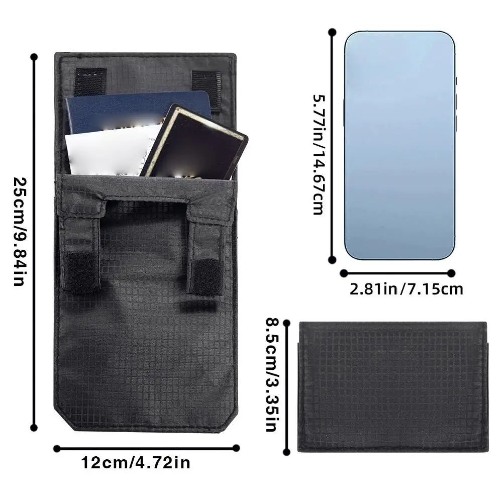 Slim Anti Theft Hidden Waist Pouch Portable Travel Money Belt Wallet Under Clothes Secure Storage For Cash ID Cards Passport