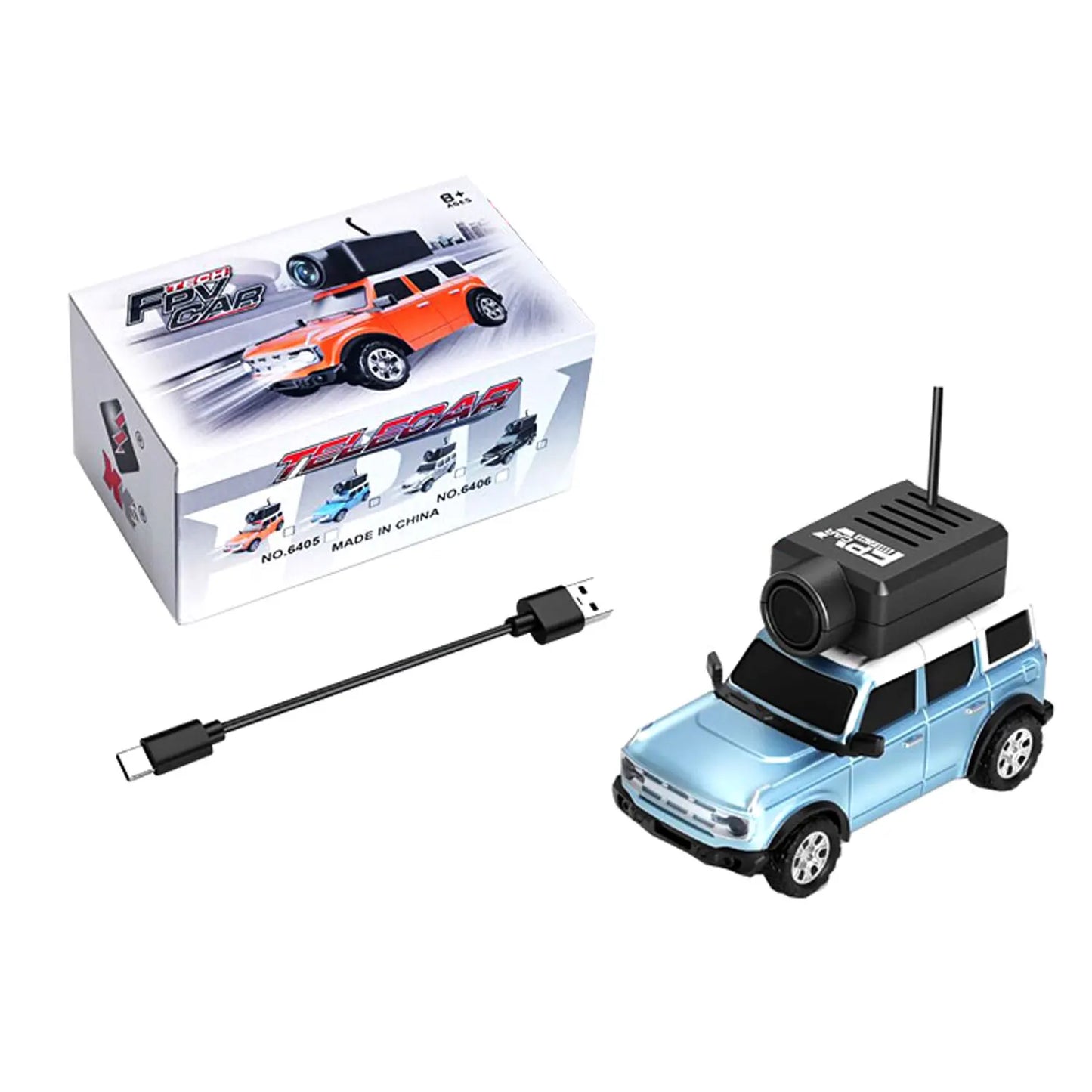 1:64 FPV RC Car with 720P HD Camera, 2.4G WiFi APP Control, Full Proportional Steering & Throttle, Gyro Stabilizer, Silver Gray