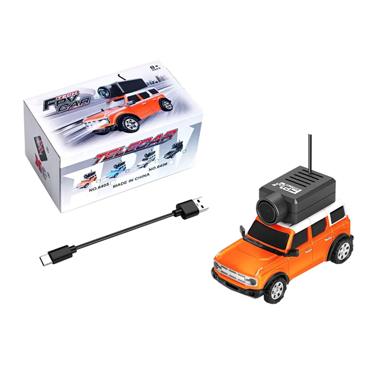 1:64 FPV RC Car with 720P HD Camera, 2.4G WiFi APP Control, Full Proportional Steering & Throttle, Gyro Stabilizer, Silver Gray